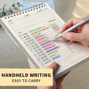 TEMU A5 일간 계획 노트북 - 160 페이지, 사무실 및 학교 용품, 시간표, 날짜 추적, 노트 공간이 있는 색다른 업무 및 스케줄 조직자, 사무실 용품 | 색다른 계획서 | 내구성 있는 커버