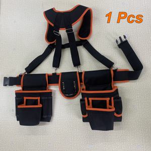 TEMU 중량 전기 기술 도구 벨트, 포켓 포함 - 대용량 다기능 장비 매달리기, 튼튼한 어깨 스트랩 및 조절 가능한 스트랩, 목공, 용접, 건설, 전기 기술 도구, 휴대용 도구 가방, 중량 건설