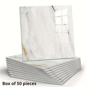 TEMU 20/50장 자체 접착식 3D 대리석 벽 타일, 방수 및 습기 방지 폼 벽지, 가정 장식 벽 패널, 벗겨내고 붙이기, 쉽게 청소 및 절단, 욕실, 거실, 주방, 침실 리모델링에 적합