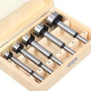 TEMU 5pcs 15/20/25/30/35mm 포스너 보링 드릴 비트 키트 목공 자체 중심 홀 사위 목공 도구 세트