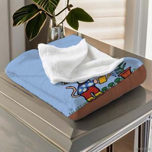 TEMU 카툰 마이시 마우스 프린트 플리스 담요 - 현대 스타일, 부드럽고 편안한 니트 폴리에스테르 담요, 디지털 프린트, 모든 계절에 적합, 여행, 소파, 침대, 사무실 홈 데코, 생일 선물, 데이, 부활절, 라마단, 세인트 패트릭 데이, 봄 & 여름, 결혼식에 적합합니다.