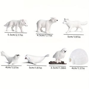 TEMU 아트 데코 미니어처 펭귄 조각상 세트, 사실적인 극지 동물 조각상, 추수 감사절용 플라스틱 테이블탑 조각상, 배터리 필요 없음, 가정 장식, 축제 파티 용품, 생일 선물, 야외 전시