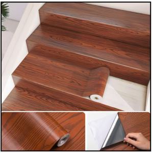 TEMU 자체 접착식 비닐 계단 스티커, 방수 미끄럼 방지 분리 가능한 리노베이션 벽지, 빈티지 목질 패턴, 매트 핏, 분리 가능, 가정 가구 문 바닥, 세라믹 표면 호환 가능, 전기 필요 없음