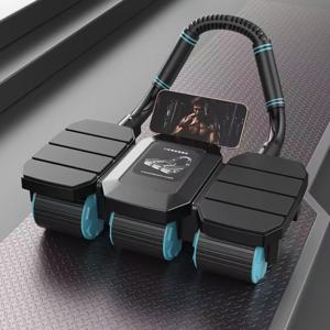 TEMU 전 세계 가정용 피트니스 장비 - 어깨 지원, 자동 반동 및 , 충전되지 않은 전원 모드, 복부, 다리 및 허리 훈련용 ABS 운동 롤러