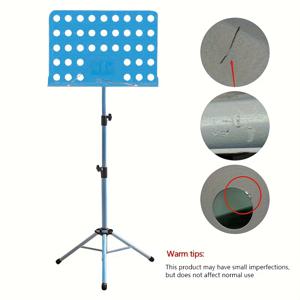 TEMU 피아노, 바이올린, 기타용 휴대용, 분리형 금속 음악 스탠드 - 조절 가능한 삼각형 베이스와 각도 조절 버튼 - 합금, 블랙, 블루, 핑크 색상