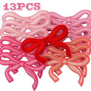 TEMU 13개 만화 자수 리본 패치, 폴리에스터 다림질 앱리케, 귀여운 DIY 봉제 장식, 청바지, 셔츠, 모자, 재킷, 배낭 - 다양한 크기