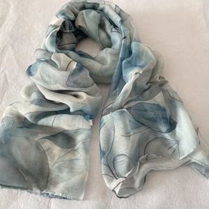 TEMU 100% 폴리에스터 발리 양모 스카프, 봄/여름 컬렉션, 민족 스타일, 식물 패턴, 다색, 가벼운 50g/m², 여성용 장식용 스카프, 비탄성, 손세탁 가능, 깃털 없음, 외출용으로 다용도