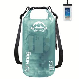 TEMU 남녀 공용 5L/10L/20L/30L/40L 드라이 백 | PVC 롤 탑 경량 수납 백팩 (휴대폰 케이스 포함), 여행, 수영, 보트, 카약, 캠핑 & 해변용