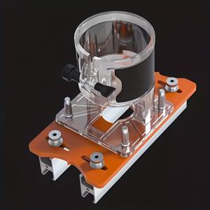 TEMU 2-in-1 히든 패스너 그루브 라우터 베이스 | 모티즈 지그 | 목재 트리밍 라우터 도구 | 65mm 고정 트리머용 그루빙 베이스