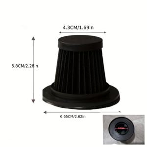 TEMU 2개 진드기 제거 진공 청소기 필터 - 세척 가능한 PVC 먼지 수집기 액세서리, 핸드헬드 모델과 호환, 지름 6.65cm, 높이 5.8cm, 효율적인 먼지 수집을 위한 블랙 메쉬 디자인, 먼지 수집 필터 | 범용 필터 | 내구성 있는 필터, 핸드헬드 진공 필터