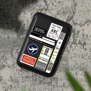 TEMU 2025년 신식 럭셔리 그래프 패턴 인조 가죽 자석 카드 홀더, 아이폰 16 15 14 13 12 프로 맥스 인조 가죽 지갑 액세서리, 1-2개의 카드를 수용, 내장 보안 포켓 KA1|지갑