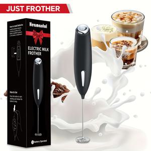 TEMU 스테인리스 스틸 전기 우유 거품기 - 휴대용 무선 커피 메이커, 교체 가능한 4가지 부착물 포함(레드/그레이/블랙/라임 그린), 라떼, 카푸치노, 프랩페, 말차, 핫 초콜릿용 조절 가능한 우유 흐름 제어 - AA 배터리 작동(AA 배터리는 포함되지 않음)