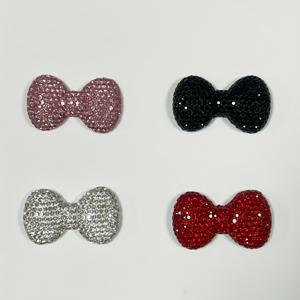 TEMU 4개 세트 럭셔리 블링 화이트 핑크 블랙 화이트 풀 라인스톤 보우타이 주얼리 장식 DIY 물컵 헤드폰 커버 가방 신발 폰케이스 액세서리 플랫백 수제 공예품