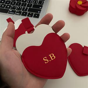 TEMU 맞춤형 이름/이니셜/텍스트 거울 - 골드 레터링 & 이름 거울, 프레임, 휴대용 접이식 컴팩트 거울, 학생용 - 맞춤 선물 아이디어