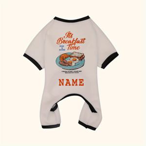 TEMU 여름용 펫 원피스 커스터마이징 파자마, 프린팅 강아지 옷, 소형 중형 대형견을 위한 여름 파티와 편안한 캐주얼 웨어, 반려동물 이름과 독점 오너 디자인의 맞춤 제작 생일 선물