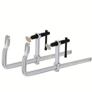TEMU 2pcs Allsome Metal F Clamp Kit - 가벼운 용도 강철 막대 클램프, 목공, 용접, 금속加工, DIY 프로젝트 - 수동 클램핑 도구, 전기 또는 배터리가 필요하지 않음