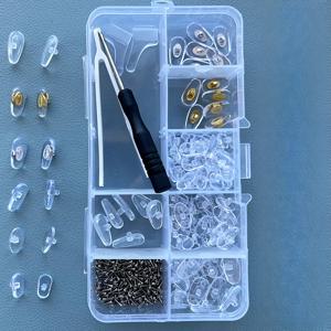 TEMU 88개 실리콘 미끄럼 방지 안경 코패드 키트 - 다기능 스크루 드라이버 포함, 5가지 스타일, 안경 및 안경용 코패드, 안경용 코패드|안경코받침