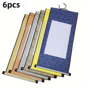 TEMU 6pcs 우아한 릴 롤 - 벽걸이 아트, 고품질 선종 종이, 세밀한 패턴, 가정 또는 사무실 장식에 이상적, 장식 아트 피스 | 세밀한 패턴 롤 | 재사용 가능한 아트워크, 롤 벽 아트|캘리그라피