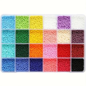 TEMU DIY 주얼리 만들기용 20000/12000/2600개 2/3/4mm 체코 유리 씨앗 비즈 - 스타일 라운드 스페이서 비즈, 다양한 색상 & 글자 트레이 포함, 팔찌, 목걸이, 귀걸이 제작용 사이즈 혼합, 주얼리 공예