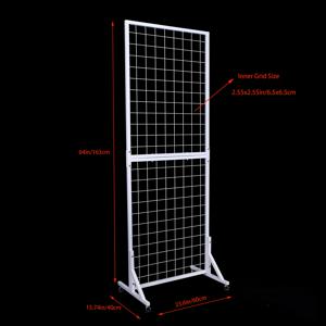 TEMU 침실, 거실, 야외용 금속 메쉬 선반, 보관 공간 랙, 10개의 메시 후크 포함, 공예 박람회 디스플레이 랙, 부스 디스플레이 랙, 페그보드 디스플레이 랙, 상점 디스플레이 랙, 두 종류의 바닥 발판 장착, 스탠딩 선반