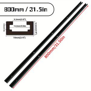 TEMU 2pcs 알루미늄 T 트랙, 23.6in / 31.5in, 미리 구멍이 뚫어져 있음 - 목공 조그, 드릴 프레스 테이블, 라우터 테이블 및 작업대용으로 이상적입니다. 목공 조그 트랙 | 조절 가능한 작업 공간 | 내구성 있는 구조, 테이블용 T 트랙