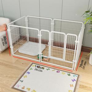 TEMU 1개, 튼튼한 강아지 울타리 - 접이식 애완 동물 운동장, 중간 및 소형견 및 고양이에게 적합 - 실내/실외 사용, 녹 방지 코팅, RV, 캠핑, 정원 및 마당에 적합.