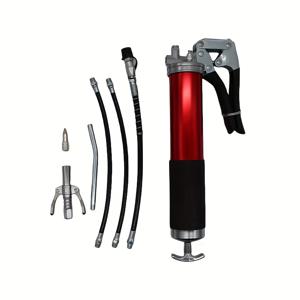 TEMU 7pcs 헤비 듀티 알루미늄 합금 수동 그리스 건 세트 (피스톨 그립 & 플렉시블 호스 포함) - 400cc 용량, 효율적인 그리스 발포를 위한 인체공학적 디자인, 자동차, 차량 유지 보수용 그리스 건, 내구성 있는 구조