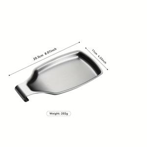 TEMU 1pc 304 스테인리스 스틸 스푼 레스트 트레이, 천공 디자인 - 주방 용품, 숟가락, 국자에 이상적 - 내구성 및 세척이 쉬움, 스푼 오거나이저 | 모던 주방 용품 | 내구성 있는 구조, 스푼 홀더