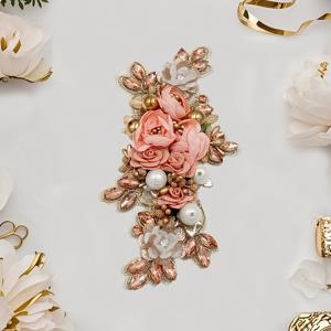 TEMU 바로크 스타일 3D 꽃 스티커, 진주와 라인스톤이 포함되어 있습니다 - 웨딩 드레스, 의류 및 헤어 액세서리에 대한 우아한 DIY 수선 자수 패치, 꽃 액세서리 장식