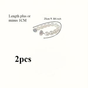 TEMU 2개/4개 스타일리시한 자석 진주 커튼 타이백 - 침실 및 거실 장식용 우아한 인조 진주 비즈 스트랩, 글램 스타일 홈 액센트, 진주 커튼
