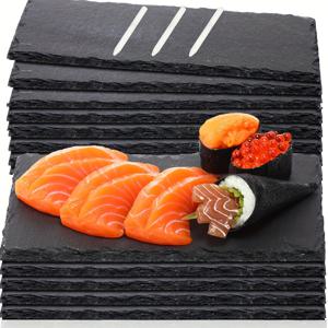 TEMU 도피키 12개 블랙 슬레이트 디너 플레이트 7.9x3.9인치(약 200x100mm), 3개의 칠판 포함, 블랙보드 디자인을 보여주는 데 사용 가능. , 케이터링, 치즈, 스시, 스테이크, 일본 음식에 적합하며, 피크닉 및 바베큐, 결혼식에도 사용할 수 있습니다