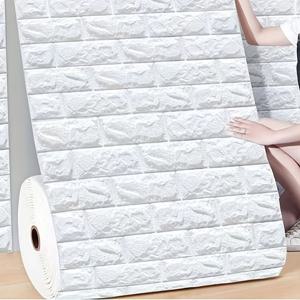 TEMU 벽돌, 돌, 나무 자체 접착 벽지, 196.9 x 13.8 인치, 방수, 안개 방지, 쉽게 청소 및 설치, 직선 매치 패턴, 세탁 가능, 4가지 색상, 거실, 욕실, 주방 벽 장식용|거실장