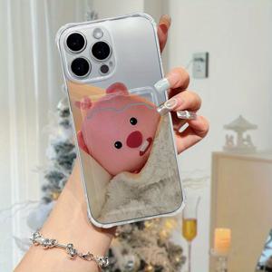 TEMU 남성 및 여성용 동일한 스타일의 부드러운 패션 사진 프레임 카드 홀더 모바일 폰 케이스, 아이폰 13 미니 프로 맥스 SE 2 6 7 8 플러스 XS MAX XR 11 12 전체 에지에 적합