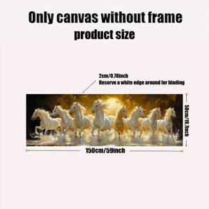 TEMU 2D 플랫, 1개 레트로 비행 캔버스 벽화 - 액자 없는 현대 동물 그림, 호텔 로비, 거실, 침실, 사무실 및 말 장식용, 사이즈: 50 * 150cm/19.69 * 59.06인치