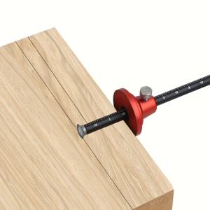 TEMU 1개 목공 휠 마커 | 인치 및 MM 스케일이 있는 알루미늄 마킹 도구, 모티스 측정용 평행 라인 다이어그램, 배터리 불필요