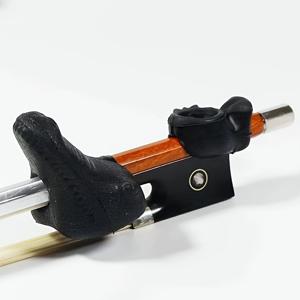 TEMU JIEXIYUE 초보자용 바이올린 볼 및 레스트 - 인간공학적인 손잡이 트레이너 및 위치자, 오렌지와 레드의 액센트가 있는 블랙, 성인용으로 이상적, 바이올린 액세서리