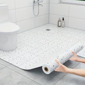 TEMU 접착식 바닥 스티커 롤, 내구성 있는 벽지 스티커, PVC 소재, 0.27mm 두께, 탈부착 가능한 주방 타일 스티커, 카운터탑 가구 리모델링, 침실 욕실 거실 배경벽 주방용, 애완동물 손상 바닥 리모델링, 홈 데코