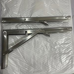 TEMU 스테인리스 스틸 접이식 선반 브래킷 2개 세트, 공간 절약형 DIY 브래킷, 견고한 플로팅 삼각선반 브래킷, 접이식 선반 브래킷, 벽걸이 삼각 지지대 테이블 및 벤치용, 설치 나사 포함