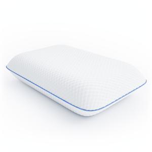 TEMU 1pc 인체공학적 목 베개 - 지원적인 머리 및 어깨 디자인, 편안한 수면을 위한 양면, 기계 세척 가능, 전년을 통한 사용, 흰색과 초록색 트림, 인체공학적 베개 | 현대 베개 디자인 | 지퍼 커버, 베를 위한 베개|목베개