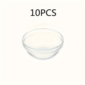 TEMU Faridabio 10pcs 세트의 투명 유리 과자 그릇과 상업 파티, 스낵 및 호텔 레스토랑에서 고급 식품을 위한 주방 조미료 그릇: 소금장, 식초장, 마늘 담그기 그릇