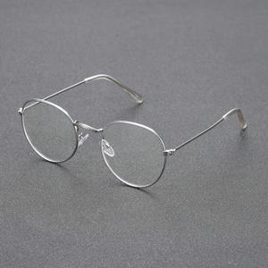 TEMU 1pc 빈티지 라운드 패션 안경 - 스테인리스 스틸 힌지, 가벼우면서 내구성이 뛰어난 캐주얼 웨어, 일상용 안경, 안경, 폴리카 렌즈