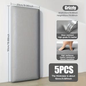 TEMU 5개 회색 & 파란색 자가 점착 벽 패널 - 3D 텍스처 필 앤 스틱 벽지, 접착제 불필요, 간편한 부착, 제거 가능, 헤드보드, TV 배경, 침실 장식, 헤드보드 장식, 모던 장식, 간편한 부착 벽지, 벽패널, 인테리어, 3D 텍스처 벽지