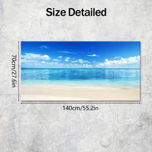 TEMU 1개 목재 액자 비치 & 오션 캔버스 아트 - 리얼리스틱 HD 벽 장식, 방수 및 무취, 거실, 침실 또는 기숙사에 완벽, 해변 애호가를 위한 이상적인 선물, 해변 테마 장식