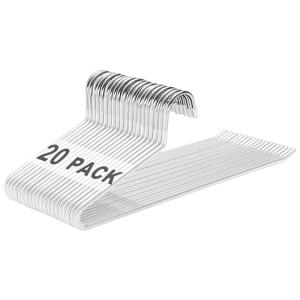 TEMU 20개입 공간절약형 미끄럼방지 바지걸이 - 고강도 금속 소재와 고무 코팅, 청바지·스카프·치마용 다기능 옷걸이 (블랙, 화이트, 그레이) - 깔끔하고 주름 없는 옷 정리, 데베산터
