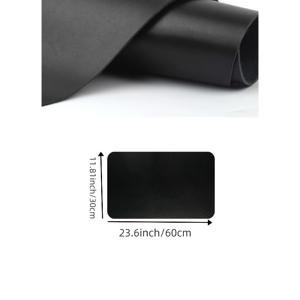 TEMU 블랙 풀 그레인 탑 레이어 진정한 가죽, 수제 가죽 DIY 진정한 가죽, 두께 1.5-1.8Mm, 부드럽고 부드러운 표면, 중간한 경도, 가방 만들기, 마우스 패드 사용에 사용할 수 있습니다.