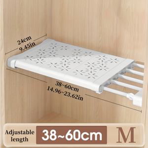 TEMU 1pc 조절 가능한 싱크대 아래 정리함 랙, 확장 가능한 선반, 주방 및 욕실 필수품을 위한 드릴 없음 플로팅 스토리지, 금속 및 플라스틱 구조, 쉬운 조립, 가정 정리에 이상적, 욕실 정리함 및 스토리지, 랙