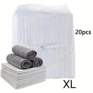 TEMU 20/40/50/100팩 대량 할인 헤비듀티 냄새 제거 강아지 소변 패드 - 즉각적인 냄새 제거, 누수 방지 강아지 배변 훈련 패드, 숯 함유, 강아지 & 대형견용, 야외 사용 (일회용 펫 패드)