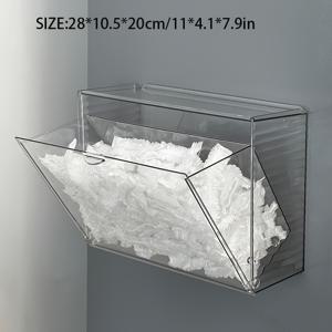 TEMU 벽걸이 투명 플라스틱 신발 커버 정리대 - 드릴 없는 설치, 장갑·마스크·액세서리 보관용 다중 구획 디자인, 현대적인 홈 엔트리웨이 오거나이저, 신발 수납 정리함, 디자인, 투명 디자인