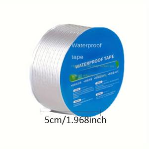 TEMU 전문가용 방수 부틸 고무 테이프 (외부 알루미늄 포일), 지붕 누수, 표면 균열, 창틀 틈새, 파이프 파손, 선박 밀봉 등에 적합, 5cm X 5m, 누수 수리,표면 균열 수리,다용도 테이프,헤비듀티 테이프,고강도 접착제,알루미늄 포일 코팅,씰링 스트립,배관 수리