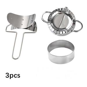 TEMU 3개 세트 만두 몰드 스테인리스 만두 만들기 도구 엠판아다 메탈 반죽 압착 도구 페이스트리 주방 액세서리